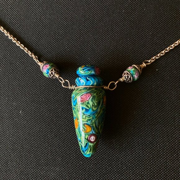 Leila Shariati Colorful Ceramic Pendant Necklace - Picture 3 of 6